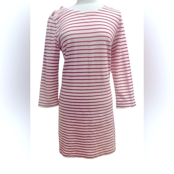 J.Crew T-shirt 👟dress long sleeve red and white - Picture 2 of 6